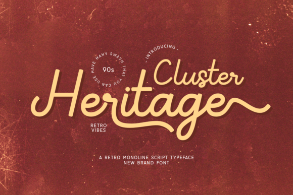 Cluster Heritage: A Retro Monoline Script for Modern Design
