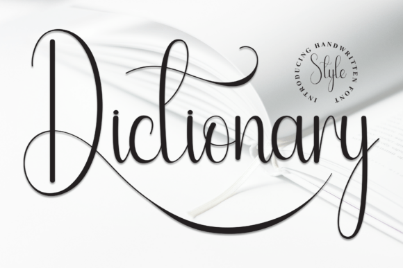 Dictionary Font: A Stylish Handwritten Script for Modern Design