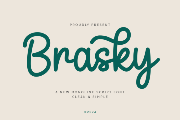Discovering Brasky: The Elegance of Monoline Script