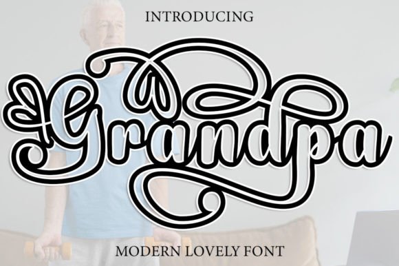 Grandpa Outline: Elevating Design with Elegant Script Typography