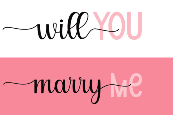 Will You Marry Me: A Duo Font for Elegant Design