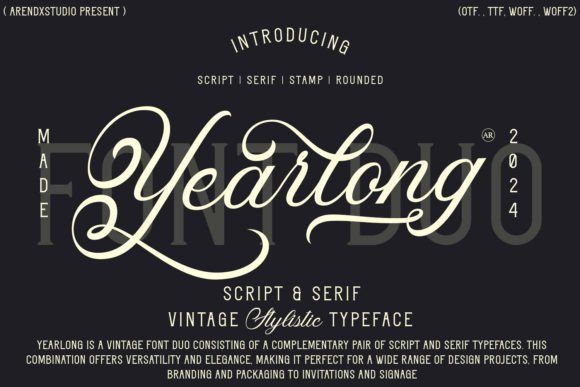 Yearlong: The Vintage Font Duo for Timeless Design